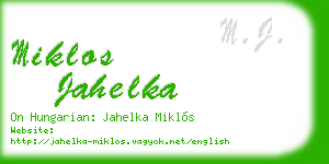 miklos jahelka business card